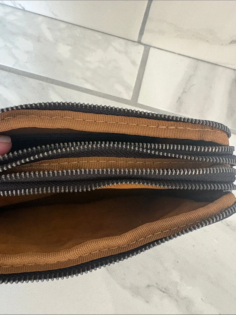 Patricia Nash Viani Leather Wristlet Black